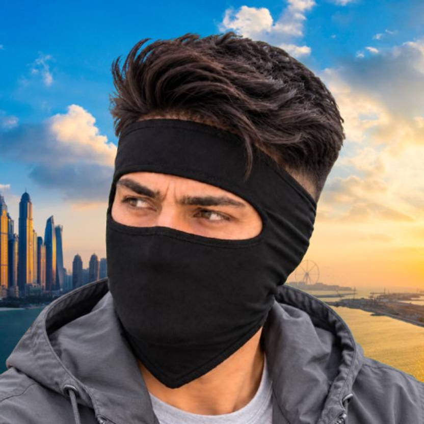 Ultrawise Black Bike Face Mask for Boys & Girls