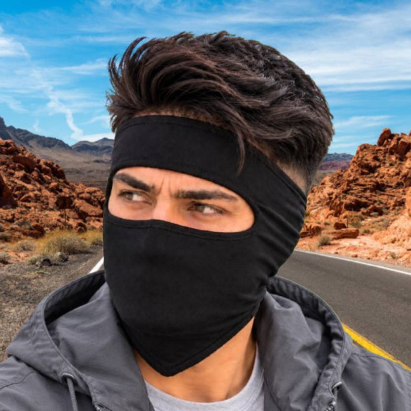 Ultrawise Black Bike Face Mask for Boys & Girls