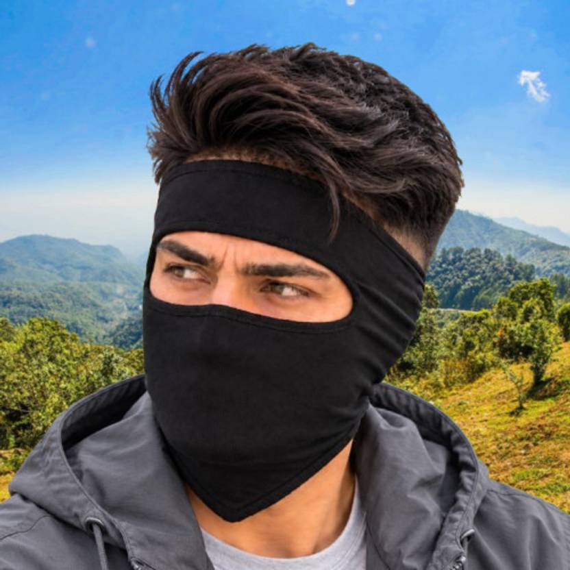 Ultrawise Black Bike Face Mask for Boys & Girls