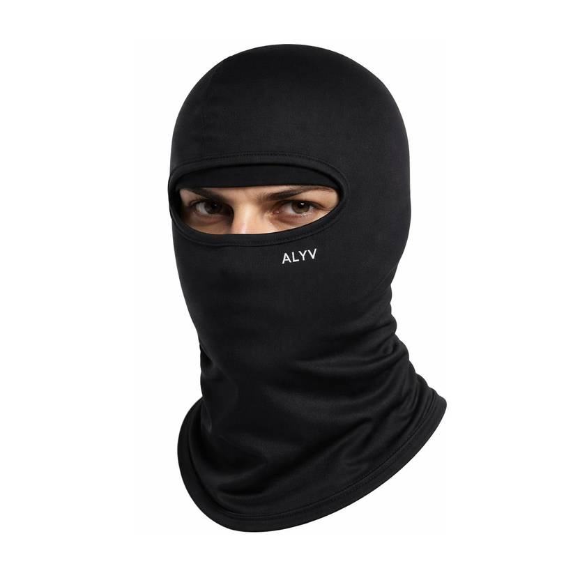 alyv Black Bike Face Mask for Men & Women