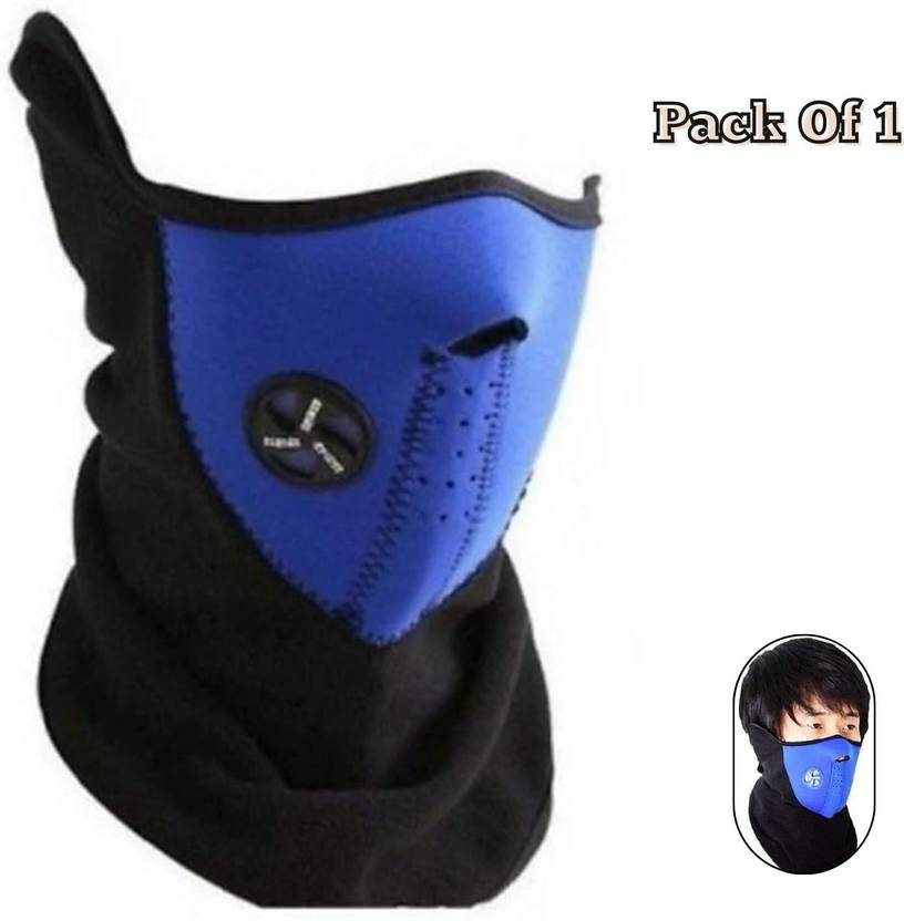 aksmit Black, Blue Bike Face Mask for Men & Women