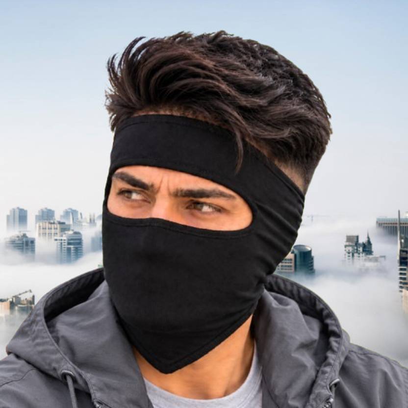 Ultrawise Black Bike Face Mask for Boys & Girls