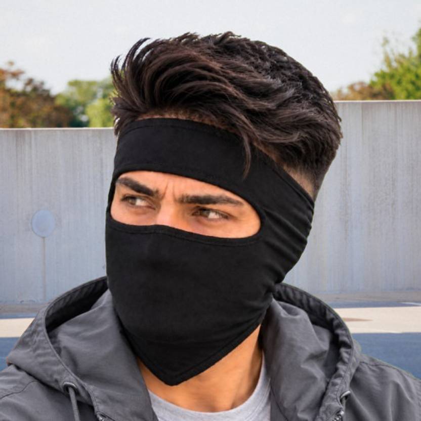 Ultrawise Black Bike Face Mask for Boys & Girls