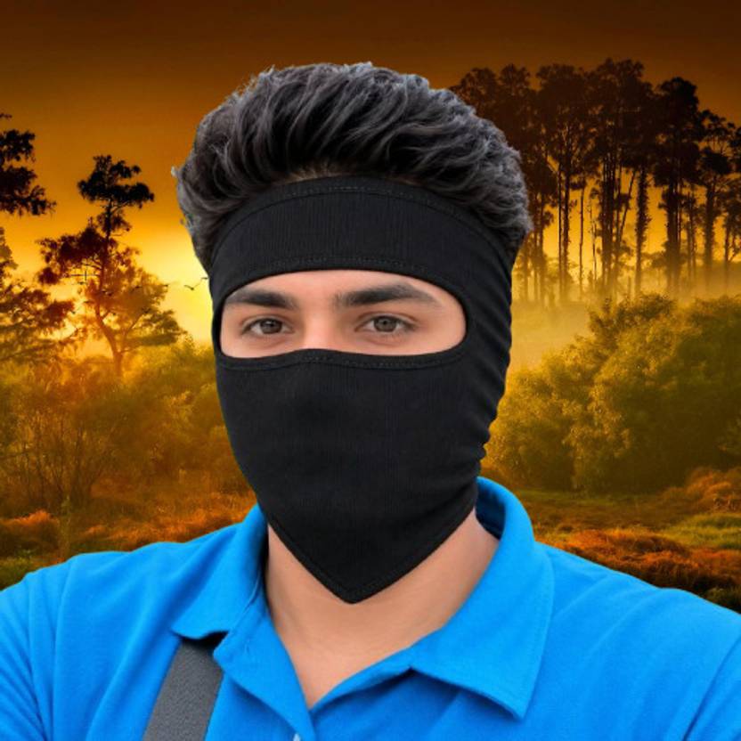 DARKWAVE Black Bike Face Mask for Boys & Girls
