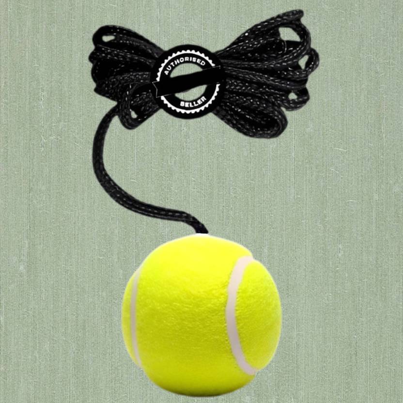 ASEBHARI Cricket Batting Practice Trainer Ball with Black Rope Cricket Training Ball