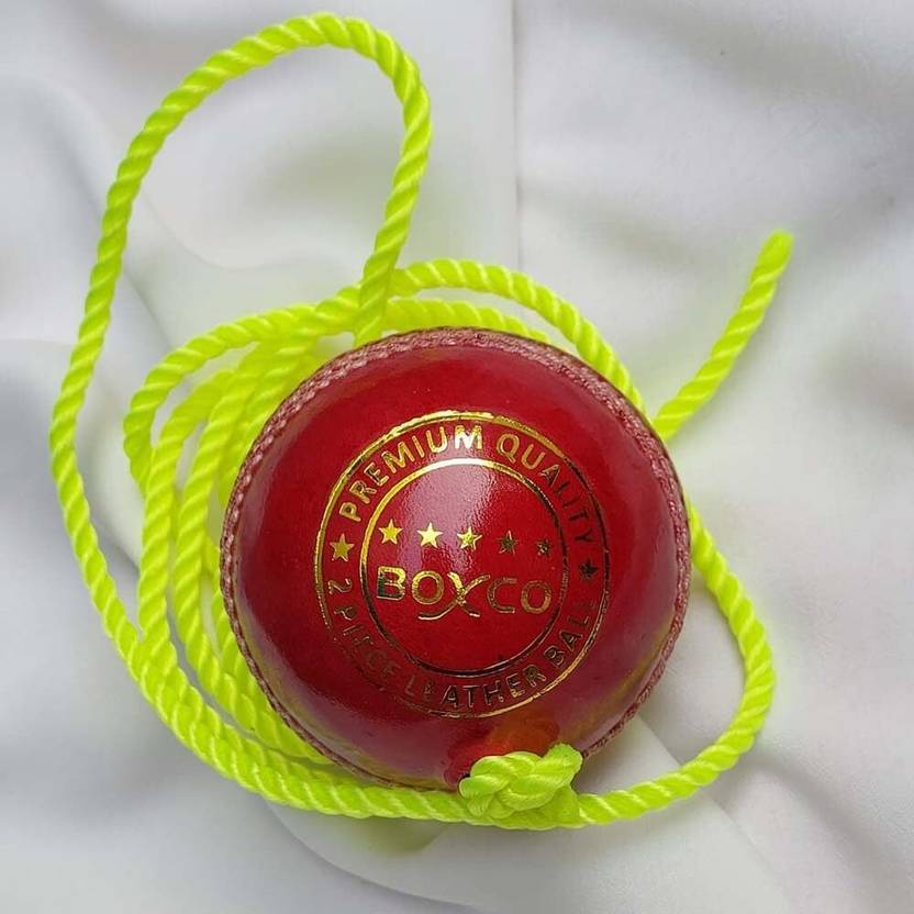 BOXCO Cricket Leather Hanging Ball, 7 ft Knocking Ball, Match Practice & Cricket Training Ball