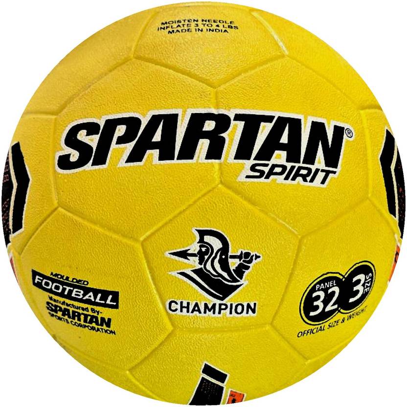 SPARTAN Spirit Rubber Moulded YELLOW Football Size 3 Buy SPARTAN