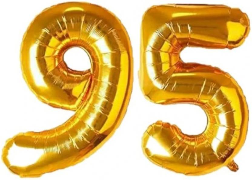 Peach Poppers Solid Golden nO.95 Foil Balloon 16inch For Birthday Party/Anniversary Balloon
