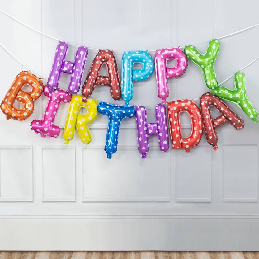Elegant Lifestyle Solid 3D Happy Birthday Banner Mylar Foil Inflatable Party & Event Decor Kids & Adults Letter Balloon
