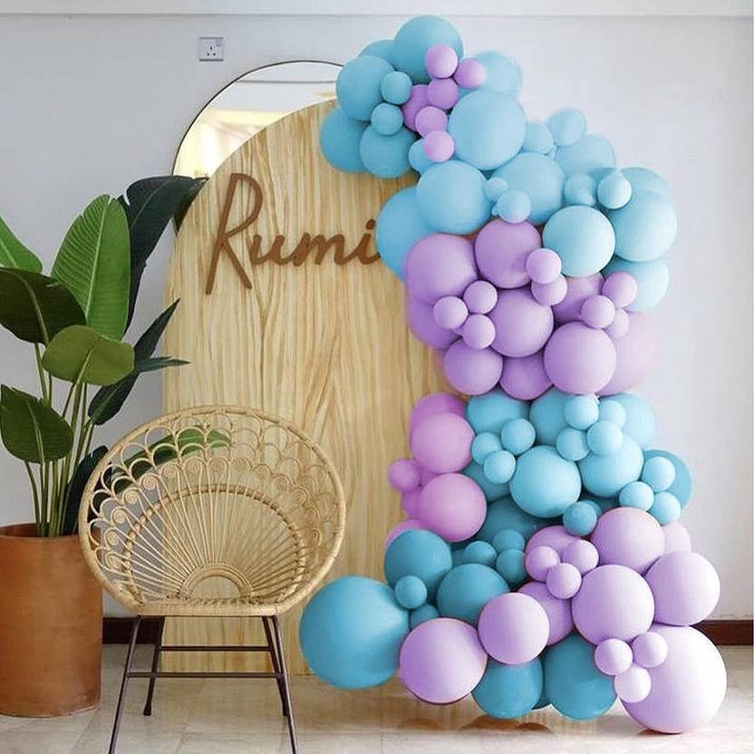 AirVibe Solid 50pcs Pastel Balloon Garland Kit For Birthday, Wedding, Aniversary Party Balloon