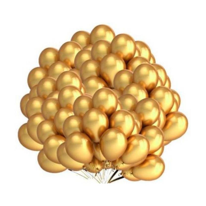 Aveo Solid Premium HD Metallic Finish Golden Balloon Balloon