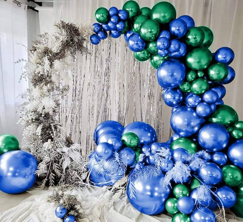 bsdc party Solid Chrome balloons blue/green 20 pcs F-257 Balloon