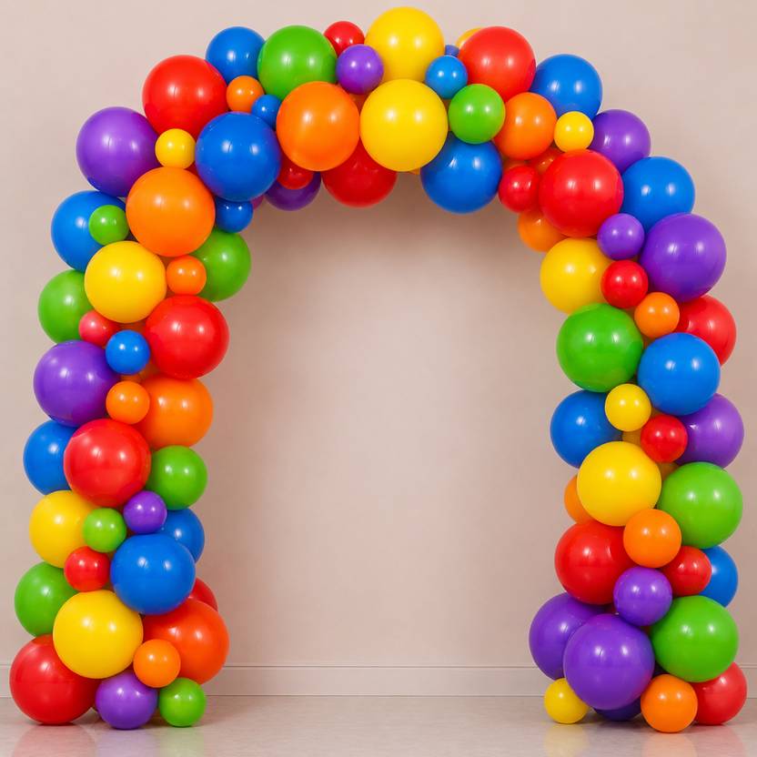 ANILOONS Solid Balloon Arch Garland Kit for Birthday Party Decoration Multicolor Balloons Balloon