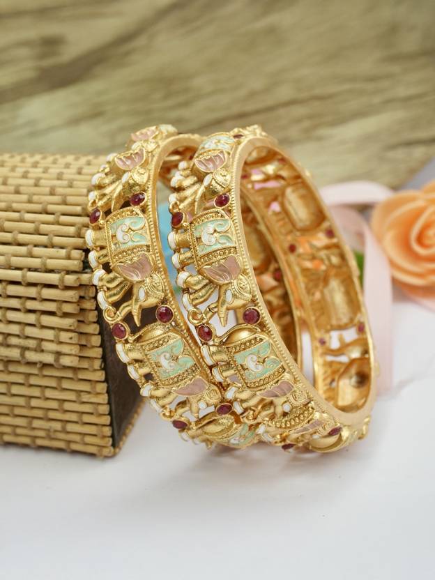 Panini Jewels Alloy Ruby Gold-plated, Copper Kada
