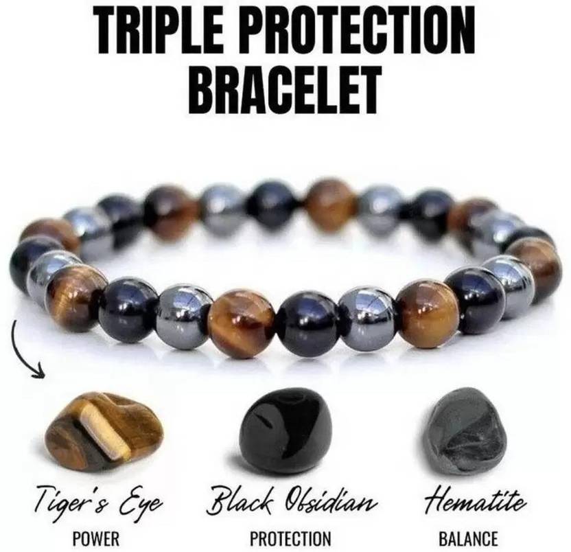 Stone Beads, Agate, Amber, Crystal, Turquoise, Quartz Bracelet  (Pack of 2)