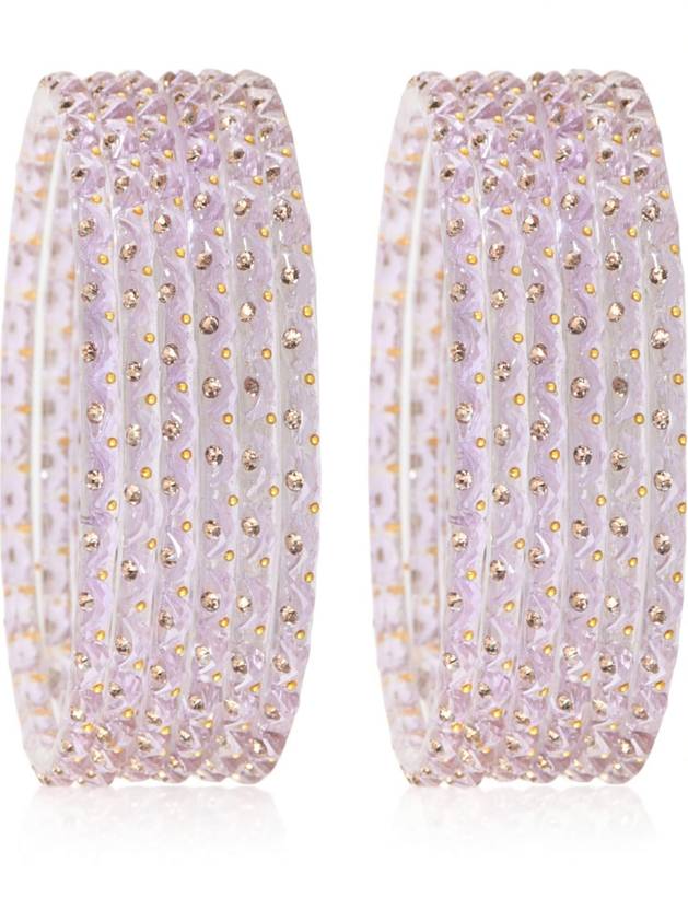 STYOLLO Glass Beads, Crystal, Zircon Bangle Set