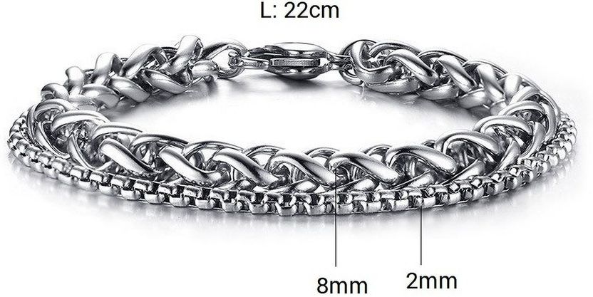 Inites Stainless Steel Silver Bracelet - Image 4