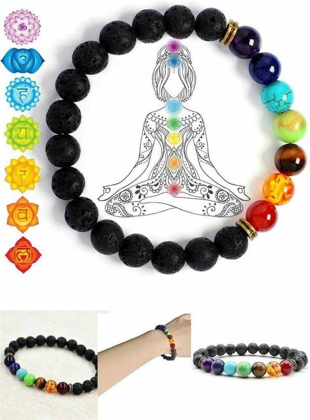 Stone Beads, Agate, Amber, Crystal, Turquoise, Quartz Bracelet  (Pack of 2)