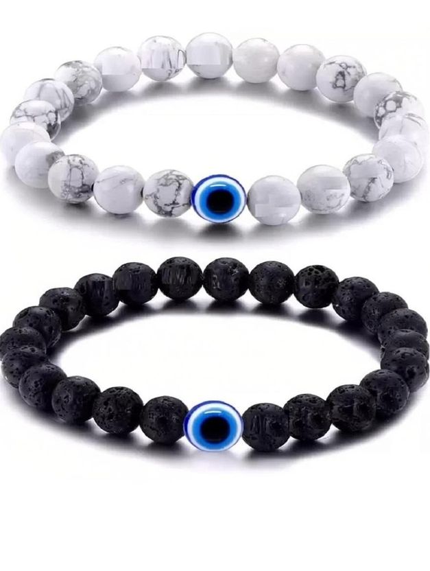omaya jewels Stone Beads, Crystal Bracelet (Pack of 2) - Image 7