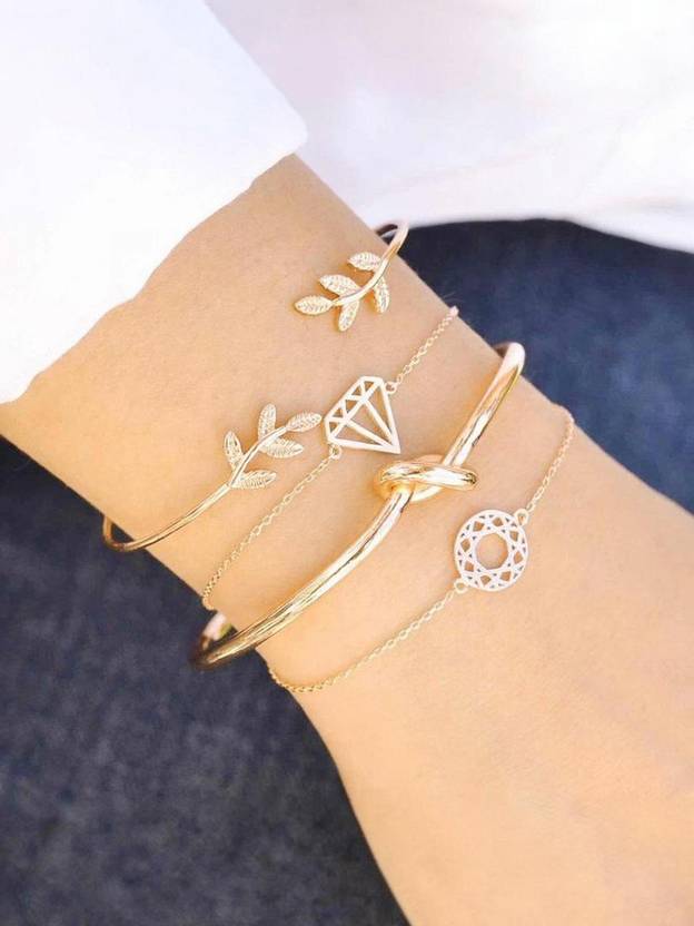 Jewels Galaxy Alloy Gold-plated Bracelet Set