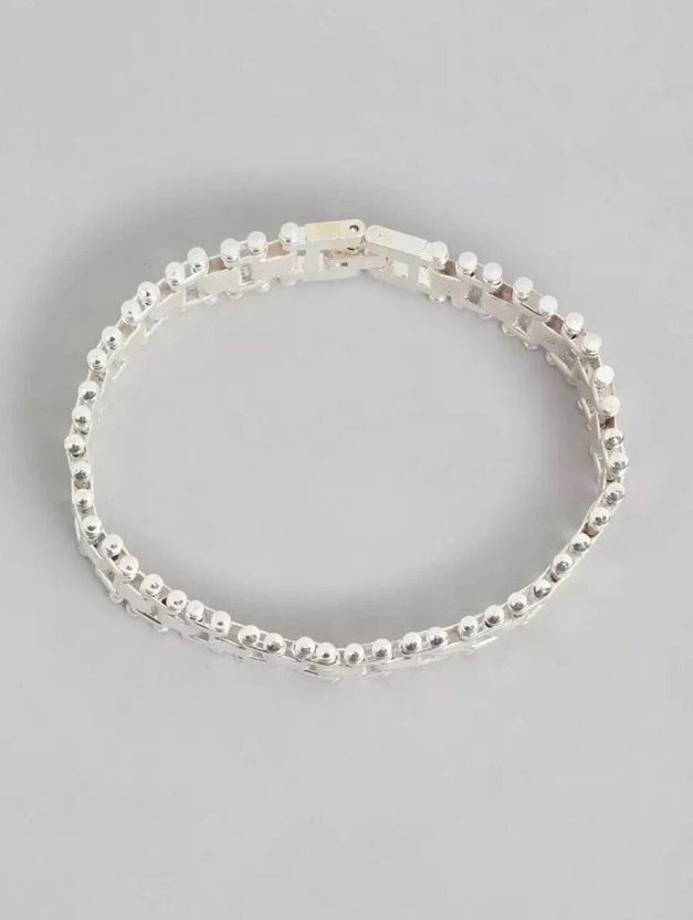 Harsh Oxidised Silver Bracelet - Image 2