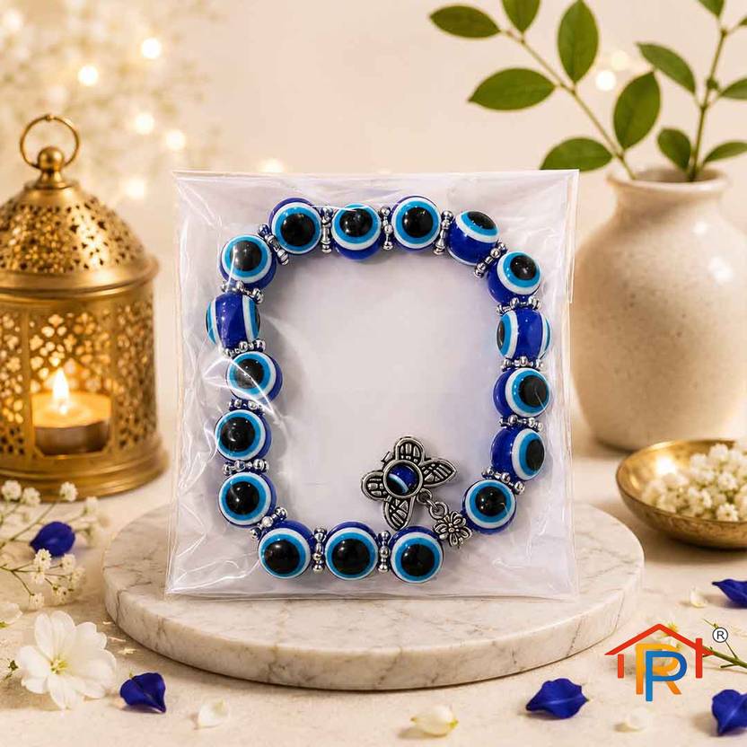 Evil Eye Charm Bracelet Crystal Beads Bracelet