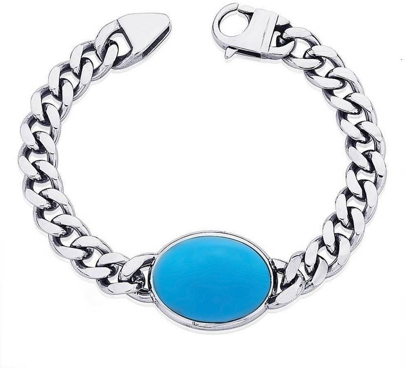omaya jewels Stone Turquoise Silver Bracelet