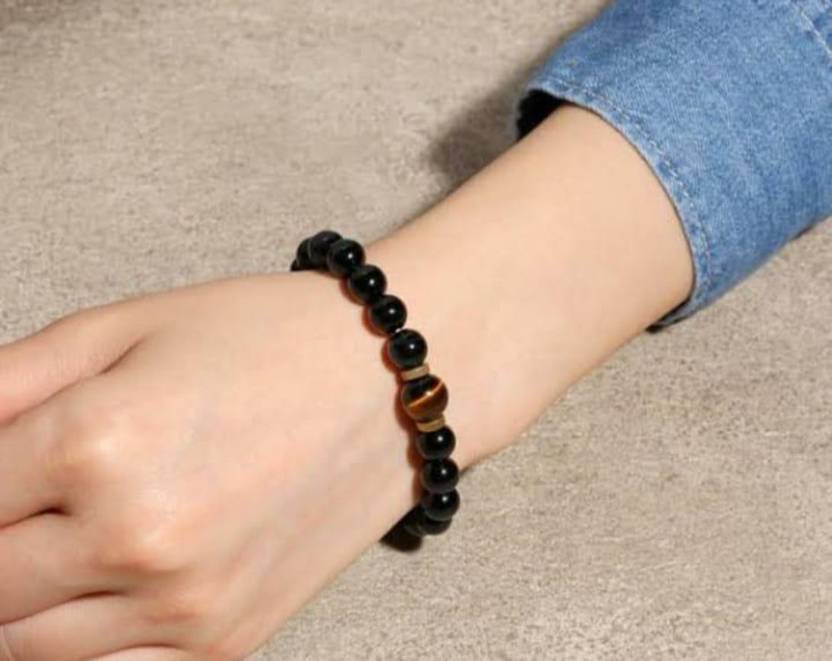 FASHIONOSA Tiger's Eye, Black Obsidian Bracelet