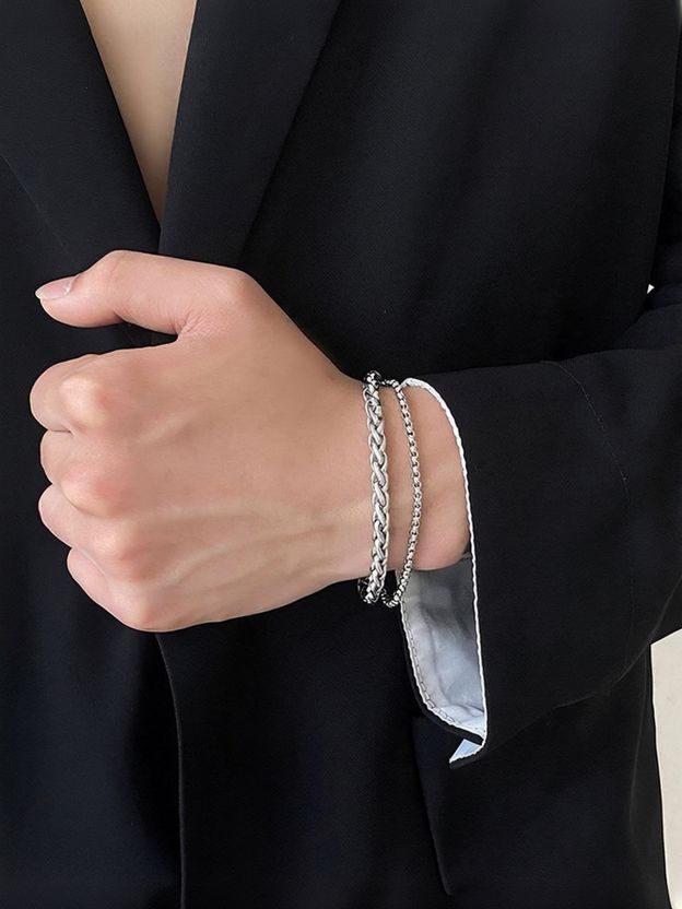 Inites Stainless Steel Silver Bracelet - Image 1