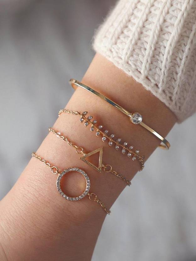 Jewels Galaxy Alloy Gold-plated Bracelet Set