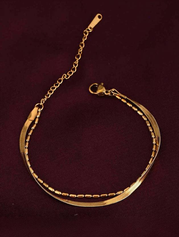PALMONAS Stainless Steel Gold-plated Bracelet