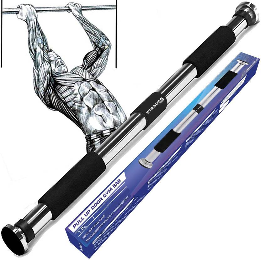 Strauss Adjustable Door Chin Up Bar Pullup Rod Gym Bar Pullup Bar