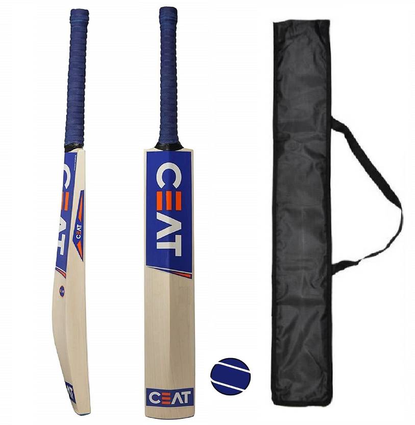 XTROKE Natural Popular Willow Cricket Bat With Ball & Bat Cover (1000
