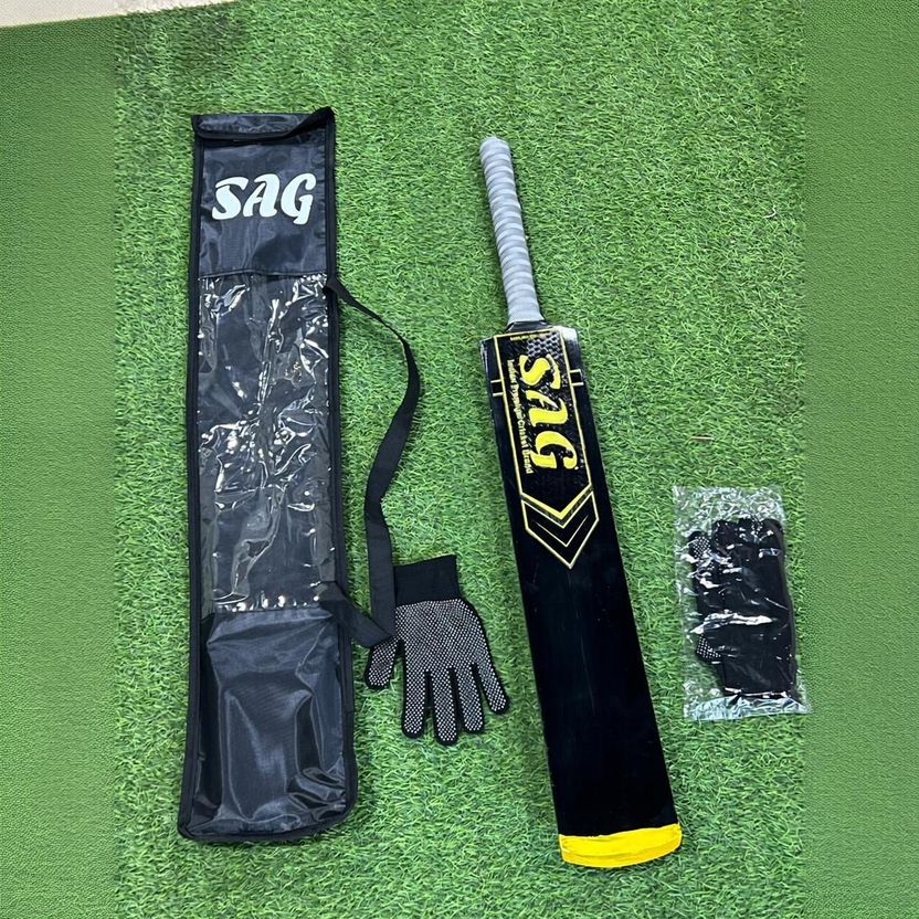 SAG_Black Monson Waterproof Tennis Cricket Bat - Image 1