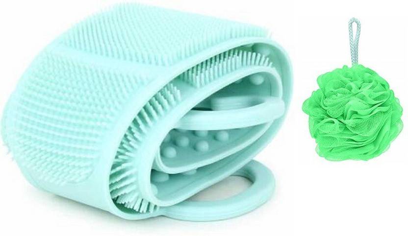 ICECLOUD Double Sided Silicone Body Bath Belt/Exfoliating Shower Scrubber BeltX1.1210