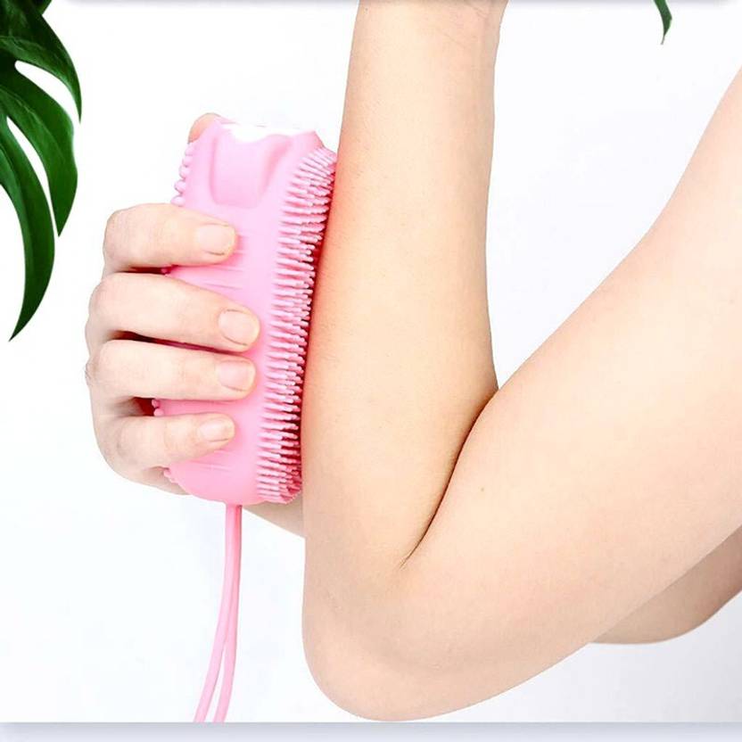 RadhaTex Silicone Bubble Bath Brush with Pulp Cotton or Soap Holder LBrushx2.59