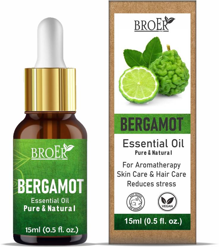 BROER Bergamot Essential Oil for Skin, Hair, Aromatherapy & Diffuser | Pure & Natural
