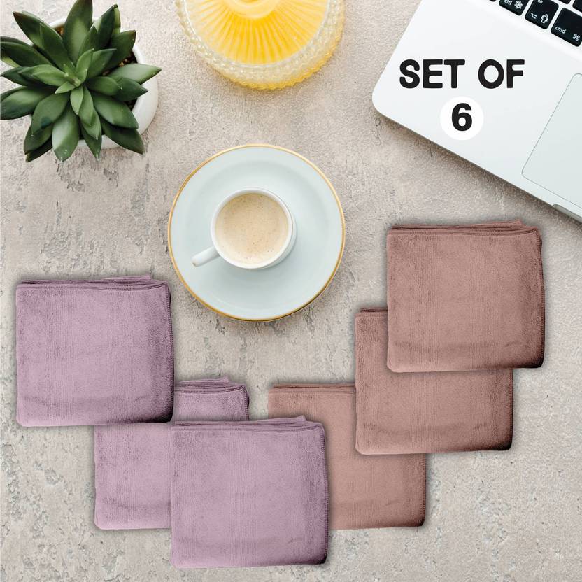 HOUSSEIEES 6 Piece Microfiber Bath Linen Set S
