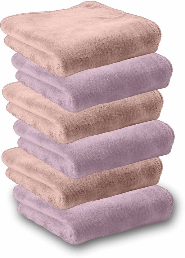 HOUSSEIEES 6 Piece Microfiber Bath Linen Set S