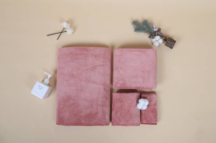 HOUSSEIEES 1 Piece Microfiber Bath Linen Set L