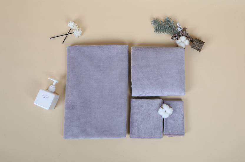 HOUSSEIEES 1 Piece Microfiber Bath Linen Set L