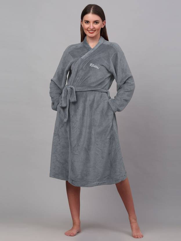 Klotthe Grey Large Bath Robe