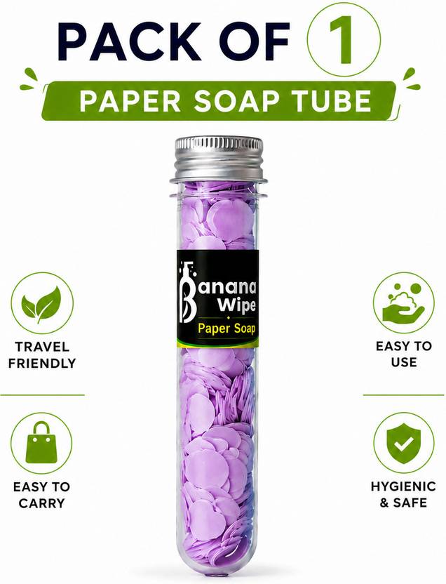Banana Wipe Amazing Travel Handy Paper Soap Pack 1