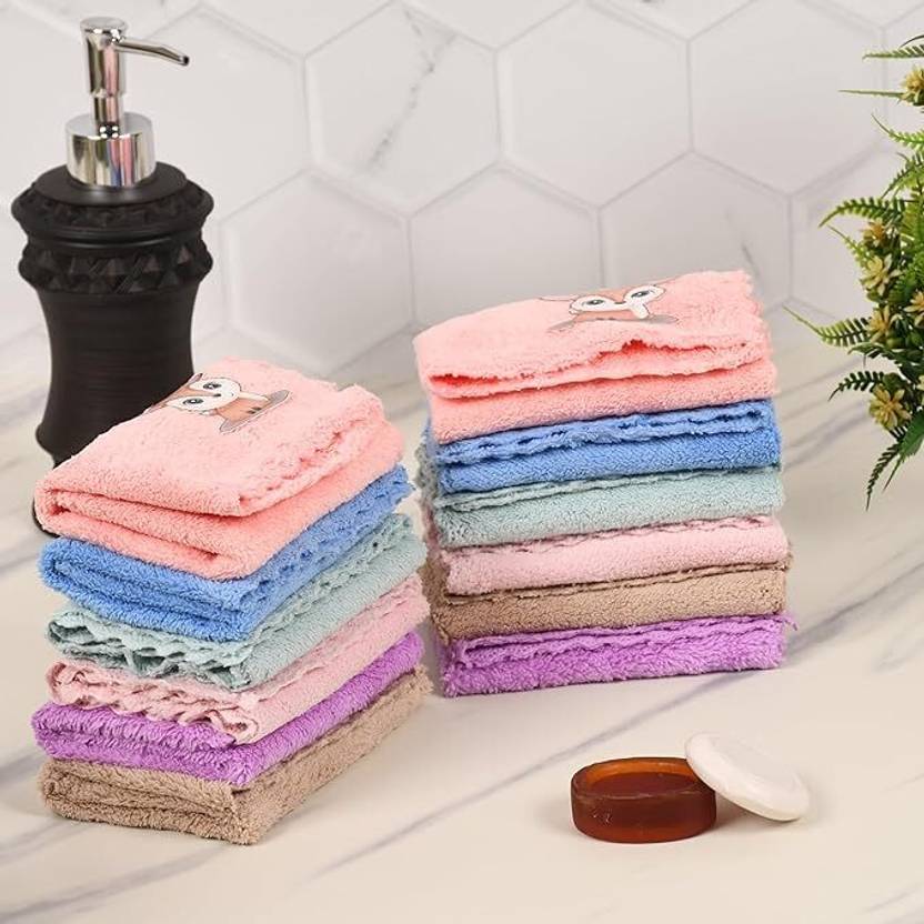 soxsense Microfiber 150 GSM Face, Hand, Sport Towel Set (Pack of 12)