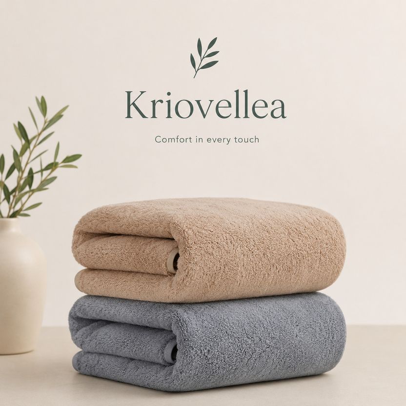 KRIOVELLEA Microfiber 500 GSM Towel Pack of 2 - Image 7