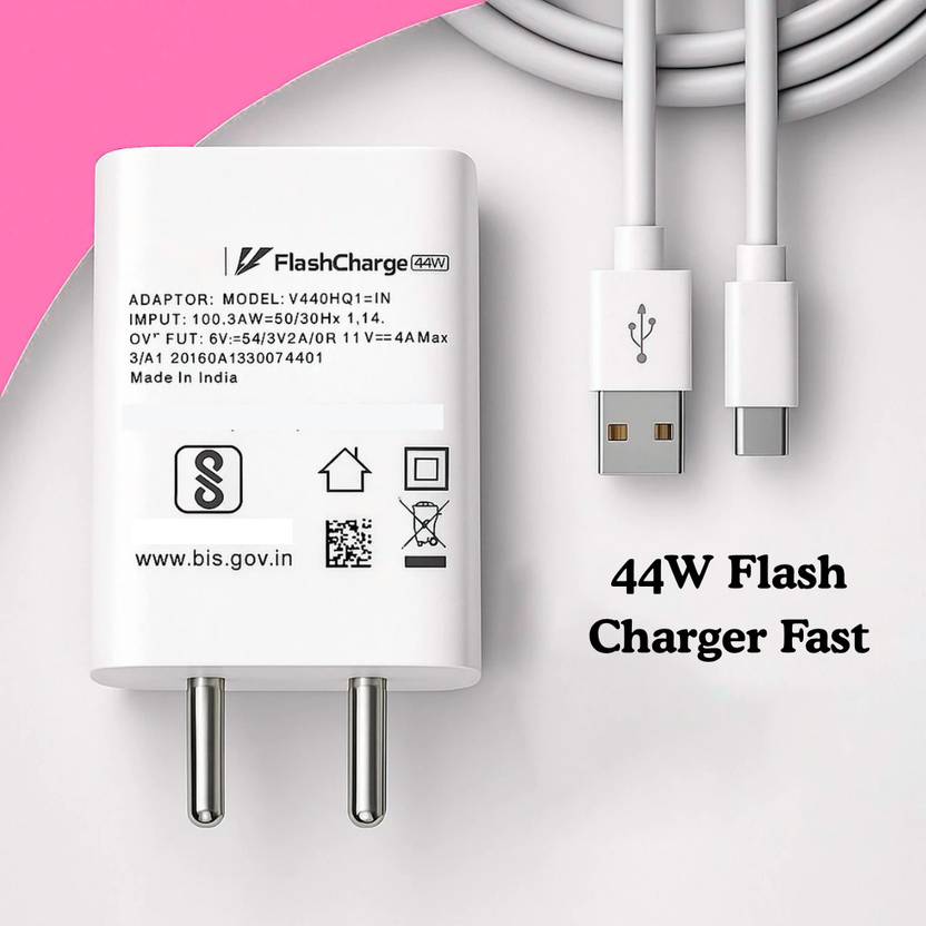 WOLTARA 44 W Dash 3.6 A Wall Charger for Mobile with Detachable Cable