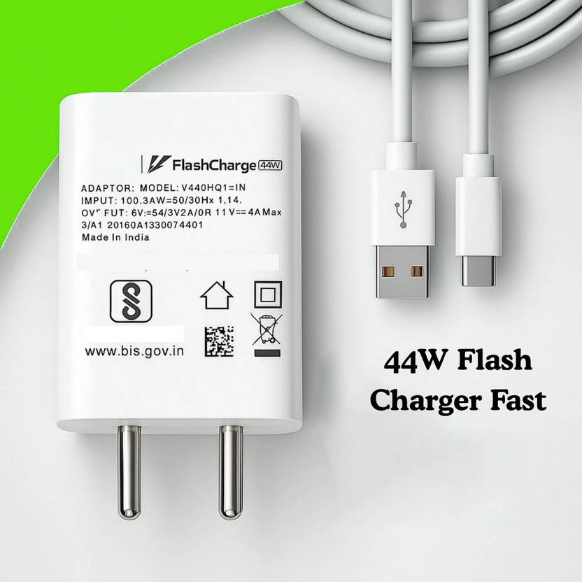 WOLTARA 44 W Dash 3.6 A Wall Charger for Mobile with Detachable Cable
