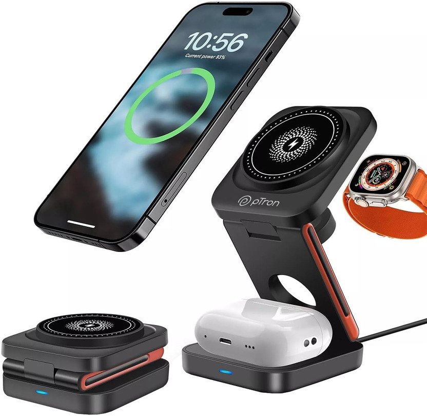 Click to enlarge PTron 1920 W 1.67 A Wireless Mobile Charger with Detachable Cable...more