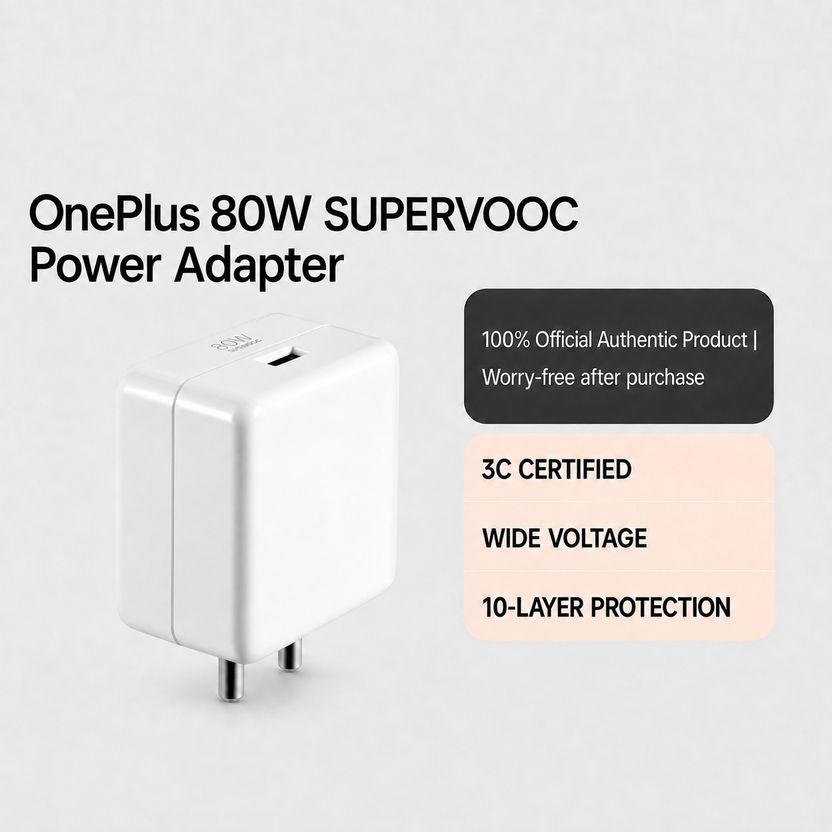 OnePlus 80W SuperVOOC 7.3A Wall Charger (White) - Image 2