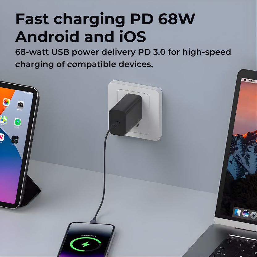 MAK 68W TurboPower 3.0 6A Wall Charger - Image 4